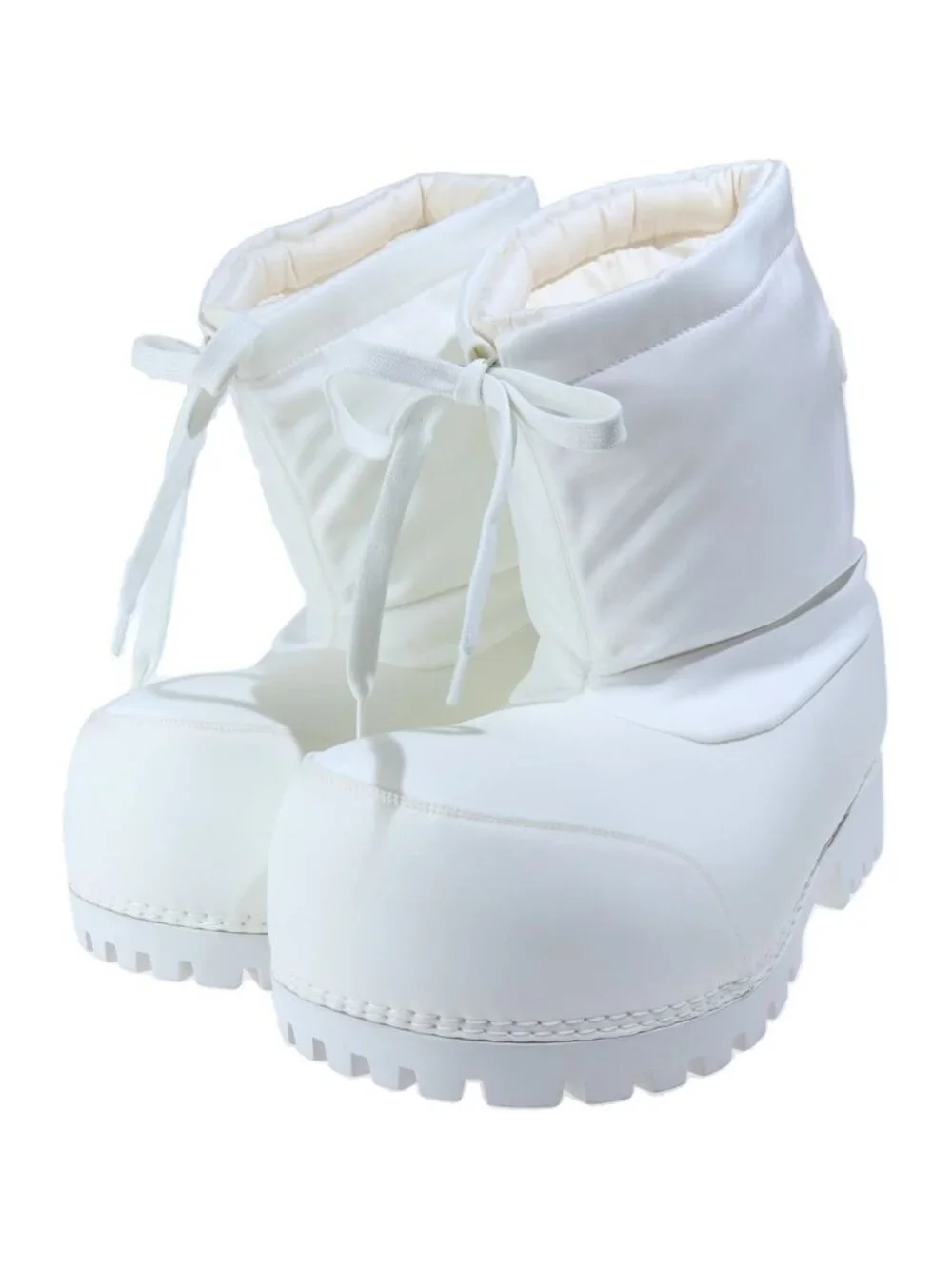 Balenciaga Alaska Logo Design Nylon Boots White